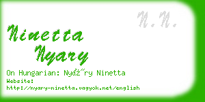 ninetta nyary business card